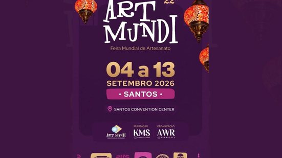 Com mais de 100 estandes, a feira oferece produtos artesanais, decoração e vestuário típico de diversas culturas - Imagem: Divulgação