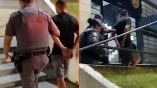 O homem foi preso em flagrante por violência doméstica e ameaça, enquanto a mãe solicita proteção para ela e suas filhas - Foto: Reprodução