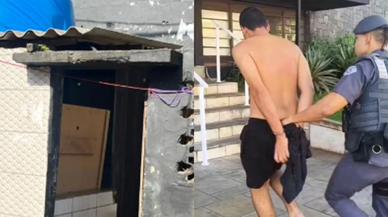 Após o crime, o agressor foi preso e confessou a autoria do feminicídio, que está sendo investigado pela Polícia Civil - Divulgação/Polícia Militar