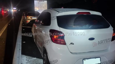 A Polícia Rodoviária e a concessionária isolaram a área para a perícia após o acidente - Divulgação/CCM – ARTESP