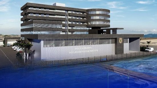 A nova sede da Polícia Federal no Porto de Santos visa fortalecer a segurança e combater o tráfico de drogas na região portuária - Imagem: Divulgação