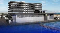 A nova sede da Polícia Federal no Porto de Santos visa fortalecer a segurança e combater o tráfico de drogas na região portuária - Imagem: Divulgação