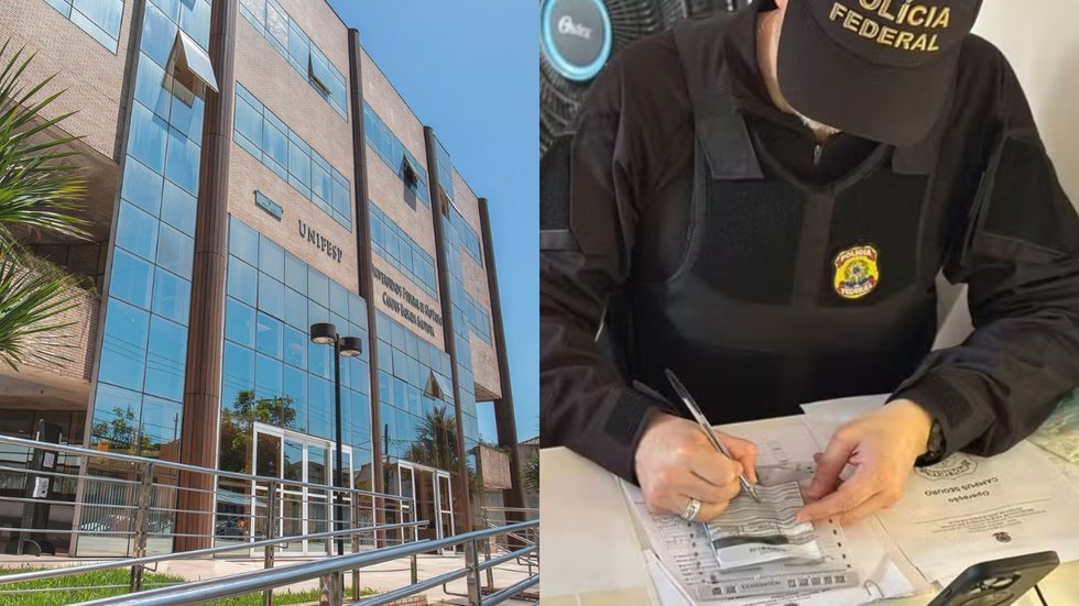Após denúncia formal da Unifesp, a PF realiza busca e apreensão para coletar evidências sobre ameaças de violência no campus - Imagem: Reprodução