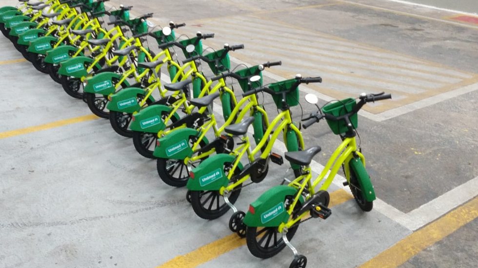 Com 43 estações e bicicletas infantis, o Bike Santos é a escolha perfeita para um passeio seguro e divertido com as crianças - Imagem: Reprodução
