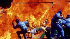 Incidente de Jos Verstappen na Benetton, em 1994 - Foto: Reprodução/ órmula 1