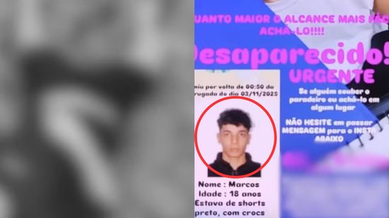 A Prefeitura de Praia Grande confirmou a localização do corpo e a polícia investiga as circunstâncias da morte do jovem - Imagem: Reprodução