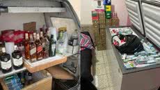 A polícia segue investigando a origem das bebidas e possíveis cúmplices envolvidos no esquema de venda ilegal em Santos - Imagem: Reprodução