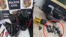 Uma casa de luxo em Stella Maris foi usada como base para furtos de peças de motocicletas - Foto: Divulgação/ Polícia Civil