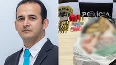 Nailson Gonçalves Da Silva foi detido após denúncia anônima e encontrado com carcaças de animais silvestres e arsenal de caça - Imagem: Reprodução/ PM Ambiental