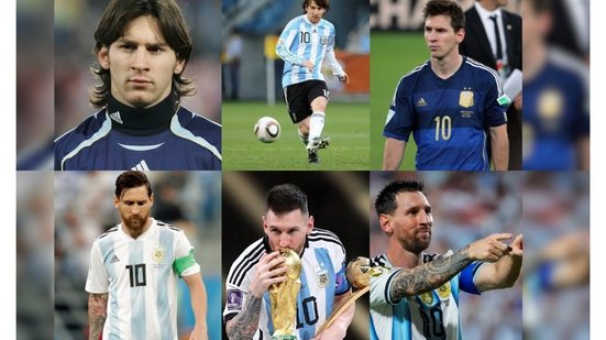 Lionel Messi durante as Copas do Mundo - Foto: Reprodução