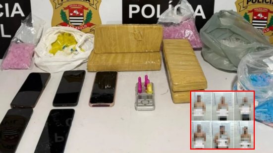A operação resultou na prisão de seis suspeitos e na retirada de uma quantidade significativa de entorpecentes das ruas do litoral paulista - Foto: Divulgação/ Polícia Civil