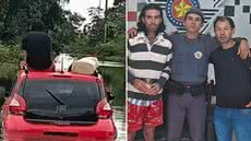 Desaparecido por três dias, Mariano Cardozo foi resgatado após seu carro ser submerso em alagamento em Iguape - Foto: Divulgação/ 14° BPMI