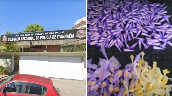 Suspeito tentou descartar drogas e celular ao perceber a aproximação da viatura, mas foi contido pela equipe policial - Foto: Divulgação/ 29° BPMI