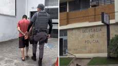 Após a captura, o homem foi levado à Delegacia de Defesa da Mulher para os trâmites legais e aguardará julgamento - Foto: Divulgação/ 14° BPMI