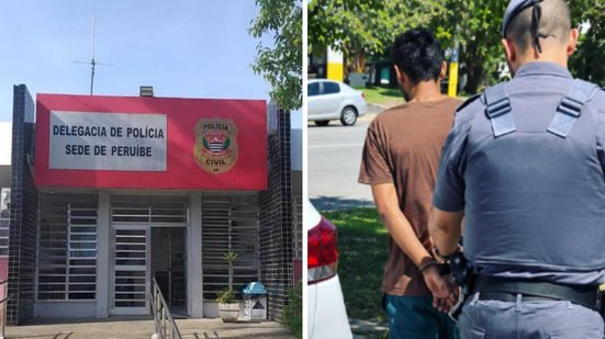 Um homem foi preso em flagrante após furtar um portão de alumínio em Peruíbe, com a rápida resposta da Polícia Militar - Foto: Divulgação/ 29° BPMI