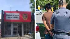 Um homem foi preso em flagrante após furtar um portão de alumínio em Peruíbe, com a rápida resposta da Polícia Militar - Foto: Divulgação/ 29° BPMI