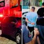 O casal, proprietário do carro e o motorista, permanece detido enquanto o veículo é apreendido para investigação - Foto: Divulgação/ 29° BPMI