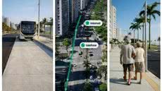 O megaprojeto inclui 600 rampas de acessibilidade, fiação subterrânea e novas pavimentações, visando despoluição visual e segurança - Foto: Divulgação/ Prefeitura de Santos