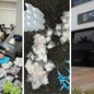 Suspeitos tentaram escapar pelos telhados, mas um deles foi localizado e preso com a ajuda da aeronave da PM - Foto: Divulgação/ Polícia Militar