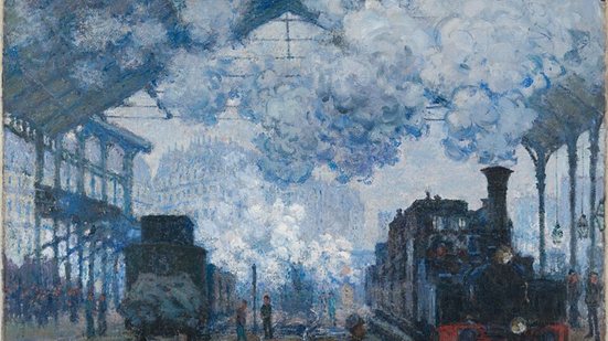 Claude Monet, A Gare Saint-Lazare: chegada de um trem, 1877. Fogg Art Museum, Harvard University. Fotografia: Daderot/Wikimedia Commons. CC0 1.0.