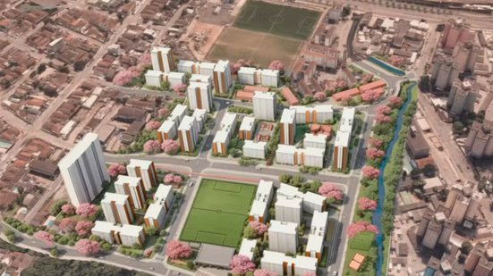 Intervenções incluem redes de água, energia e esgoto, além de reforma de imóveis e regularização fundiária na região - Foto: Divulgação/ Prefeitura de Santos