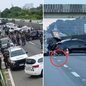 Durante a operação, a polícia apreendeu uma pistola Glock e várias armas sem numeração, além de munições, todas perdidas judicialmente - Foto: Matheus Croce/ TV Tribuna e Redes Sociais