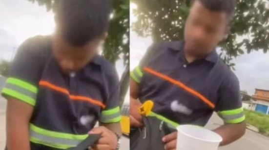 Vitima relatou o ocorrido ao vendedor de Café que publicou o vídeo nas redes sociais - Imagem: G1 Santos