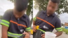Vitima relatou o ocorrido ao vendedor de Café que publicou o vídeo nas redes sociais - Imagem: G1 Santos