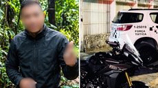 O homem, conhecido por sua ficha criminal, foi encontrado em uma propriedade rural após um cerco tático da PM - Foto: Divulgação/ 29° BPMI