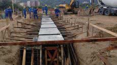 Com capacidade de escoamento de 20 m³/s, EEC6 beneficiará área de 2 km² no Saboó, melhorando infraestrutura local - Foto: Divulgação/ Prefeitura de Santos