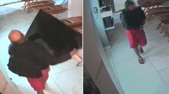 Furto ocorreu na madrugada e foi registrado por câmeras de segurança, auxiliando na investigação policial - Foto: Reprodução