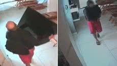 Furto ocorreu na madrugada e foi registrado por câmeras de segurança, auxiliando na investigação policial - Foto: Reprodução