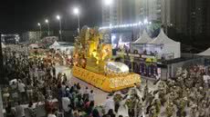 Testes finais de iluminação garantem brilho e segurança para o desfile das escolas de samba na Zona Noroeste de Santos - Imagem: Divulgação / Prefeitura de Santos