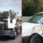Um grave acidente na Rodovia Mogi-Bertioga deixou três pessoas feridas, incluindo o motorista de um carro e dois ajudantes de uma carreta - Foto: Divulgação/ Artesp
