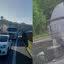 Condutor do caminhão não sofreu ferimentos, mas a situação gerou filas significativas na rodovia - Imagem: Reprodução