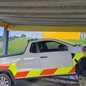 Caminhonete Fiat Strada Endurance, com registro de roubo ou furto em Belo Horizonte (MG), foi recuperada pela Polícia Rodoviária Federal na segunda-feira (19), durante fiscalização na Rodovia Régis Bittencourt, em Barra do Turvo (SP) - Imagem: Polícia Rodoviária Federal/Divulgação