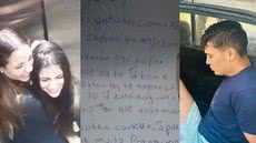 Durante as buscas, um bilhete foi encontrado no celular de Vitorino, supostamente dirigido à viúva Rafaela Costa - Imagem: Reprodução/ Polícia Civil/ Redes Sociais