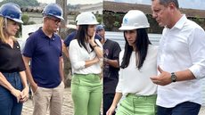 Além da travessia subaquática, também estão em andamento a implantação do Pulmão de Reservação de Água Potável do Sistema Mambu Branco - Imagem: CBN Santos