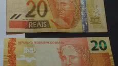 Cédulas de vinte reais da 1ª e da 2ª família do real - Imagem: Reprodução / Youtube - Relíquias Históricas