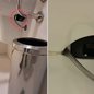 Celular foi encontrado escondido sob a pia de um banheiro feminino em Santos; câmera do aparelho estava posicionada em direção ao vaso sanitário - Imagem: Divulgação/Polícia Civil