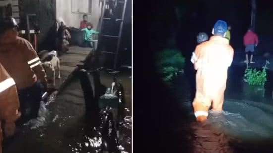 Alagamentos atingem bairros de Peruíbe após três dias de chuva intensa; famílias foram retiradas de áreas de risco. - Imagem: Defesa Civil do Estado