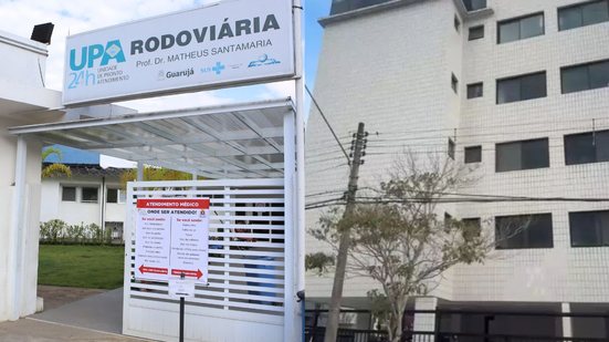 O acidente ocorreu durante a tarde, e o homem ficou gravemente ferido, levando a uma mobilização de emergência no local - Foto: Prefeitura de Guarujá/ Reprodução
