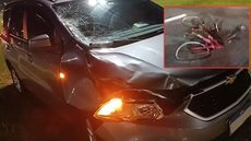 Acidente aconteceu no km 314 da Rodovia Padre Manoel da Nóbrega, em Mongaguá; ciclista morreu após ser atingido por carro enquanto atravessava a pista. - Imagem: Artesp