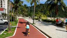Nova regulamentação define que ciclovia da orla de Praia Grande é exclusiva para bicicletas. - Imagem: Prefeitura de Praia Grande