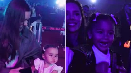 Bruna Biancardi levou as filhas Mavie e Mel a um espetáculo do circo Stankowich Pink, em Santos, no domingo (9) - Imagem: Reprodução/Redes sociais