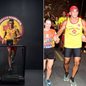 O guarda-vidas Flávio Henrique Pinto dos Santos tenta percorrer 195 quilômetros em 24 horas, em uma esteira manual, durante desafio esportivo e campanha solidária realizada em Praia Grande - Imagem: Arquivo Pessoal