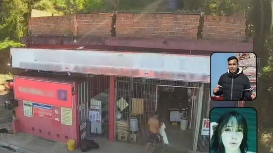 Câmeras de monitoramento registraram Messias Junior Gonçalves Moraes entrando em um mercado de Miracatu às 14h34 de 8 de outubro, poucos minutos após o horário estimado do assassinato de Jhulliany, de 17 anos - Imagem: Reprodução