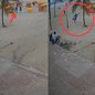 Um grupo de turistas foi assaltado e alvo de disparos na Praia da Enseada, em Guarujá, gerando pânico entre os presentes - Imagem: Reprodução