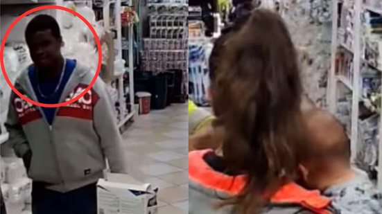 Com a ajuda de testemunhas, o assaltante foi preso antes da chegada da polícia, garantindo a segurança da mãe e do bebê - Imagem: Reprodução