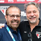 Reinaldo Carneiro Bastos, presidente da FPF e Júlio Casares, presidente do São Paulo - Imagem: Reprodução | Redes Sociais